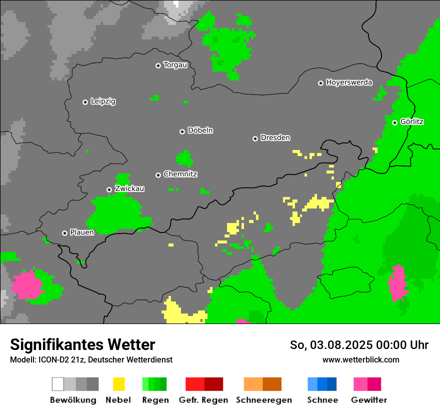 Modellkarten Signifikantes Wetter