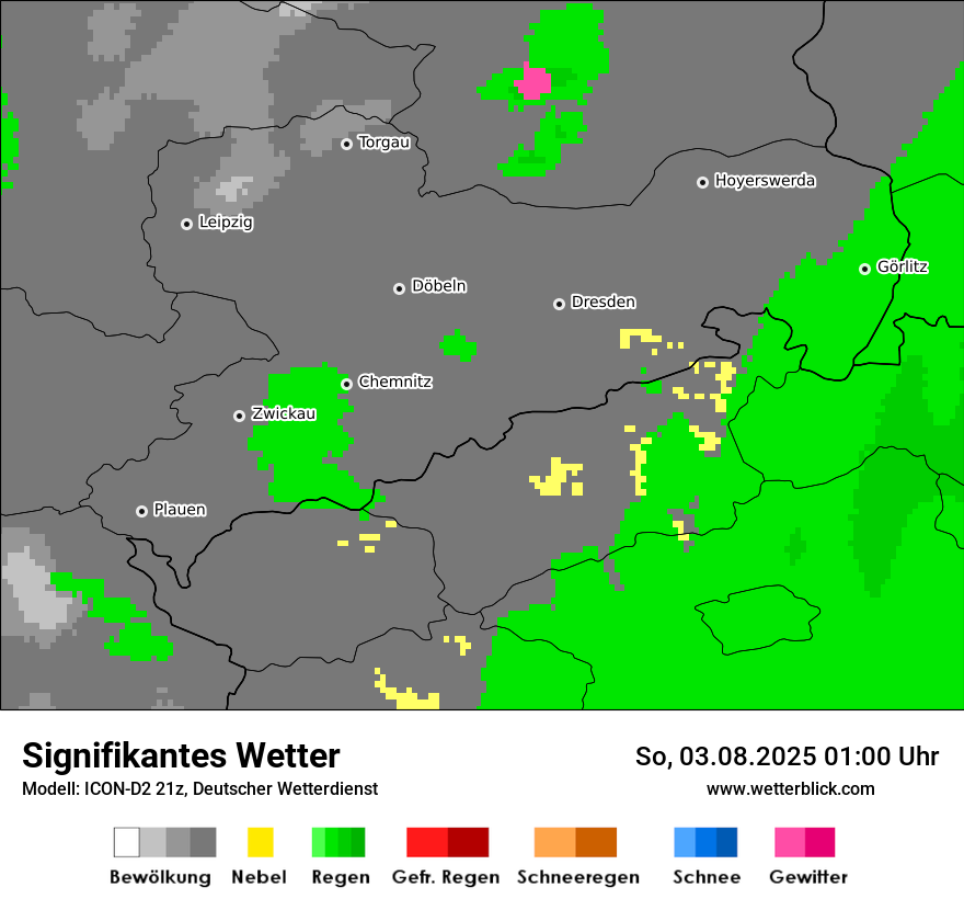 Modellkarten Signifikantes Wetter