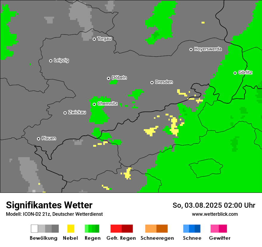 Modellkarten Signifikantes Wetter