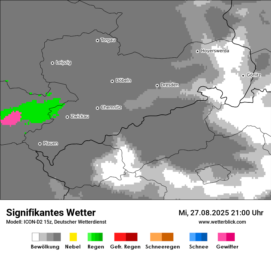 Modellkarten Signifikantes Wetter
