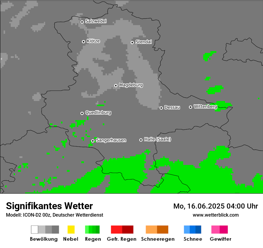 Modellkarten Signifikantes Wetter