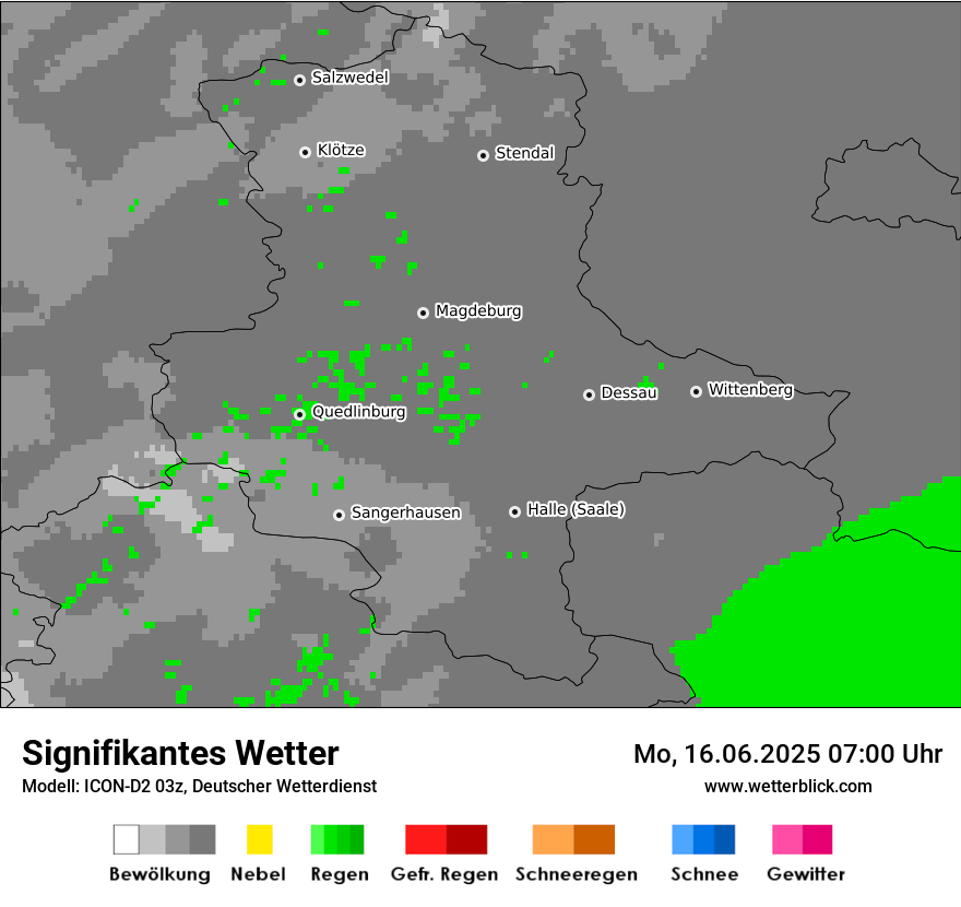 Modellkarten Signifikantes Wetter