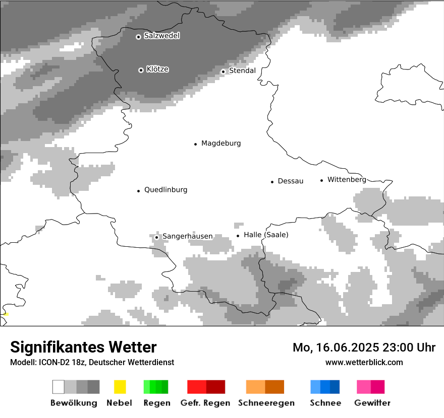 Modellkarten Signifikantes Wetter