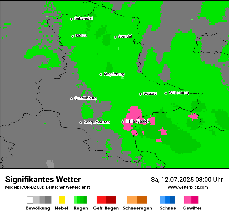 Modellkarten Signifikantes Wetter