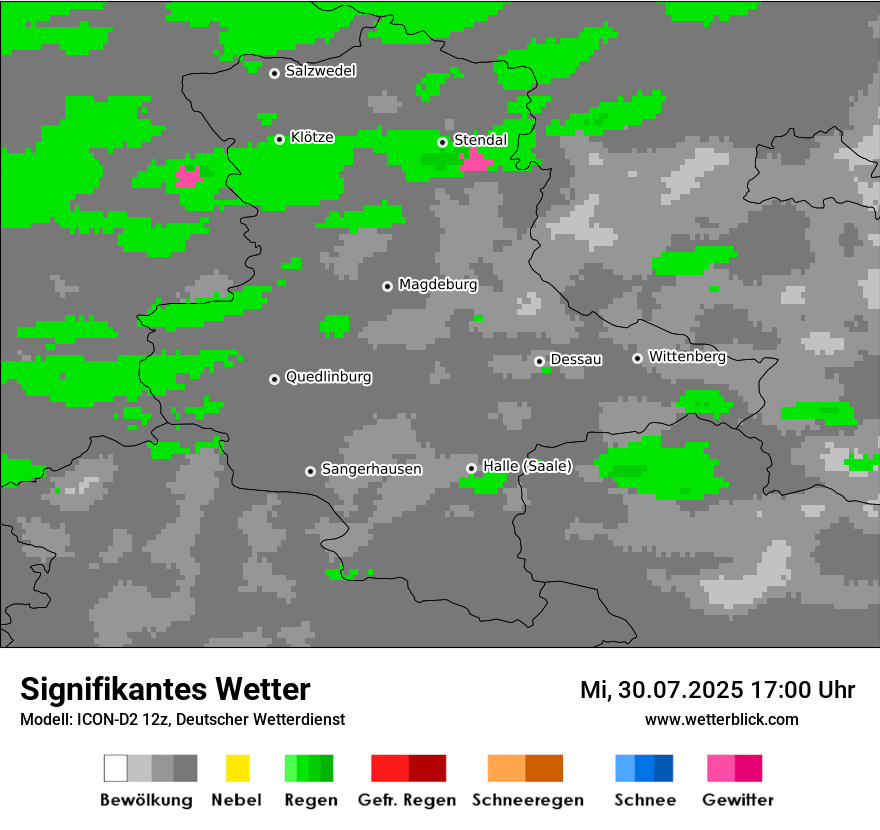 Modellkarten Signifikantes Wetter