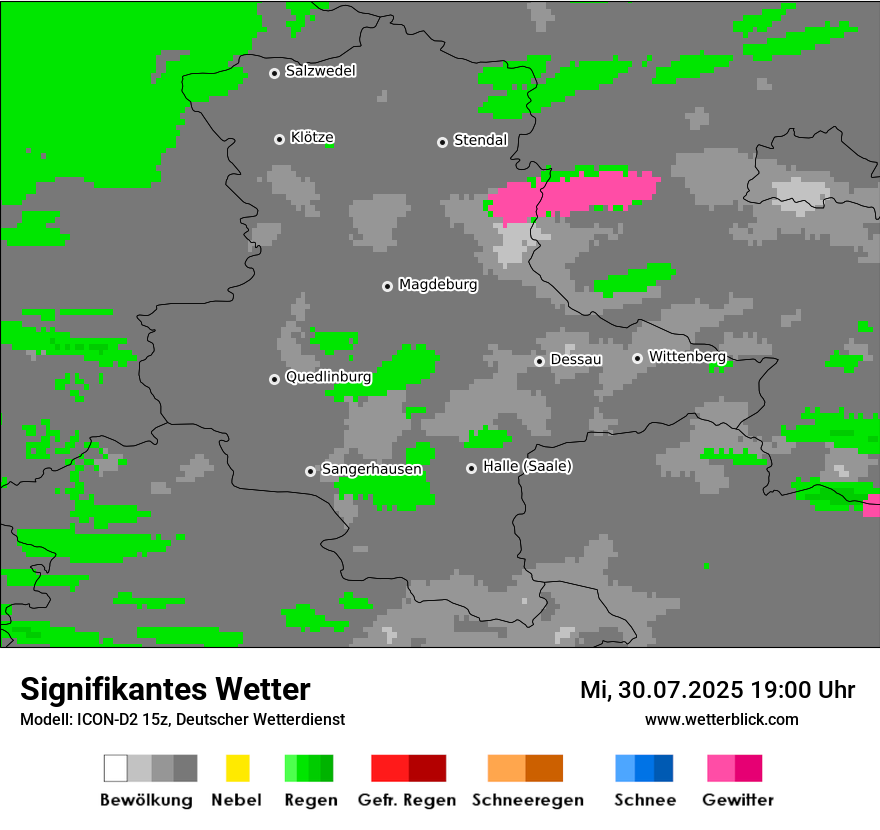 Modellkarten Signifikantes Wetter
