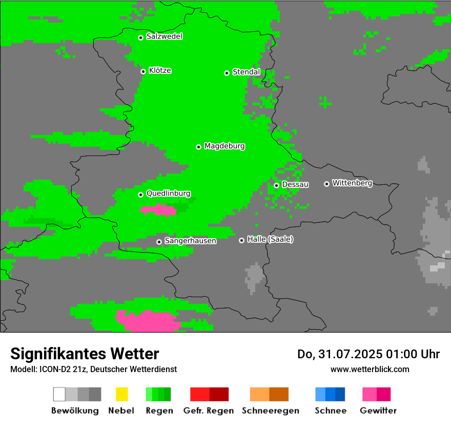 Modellkarten Signifikantes Wetter