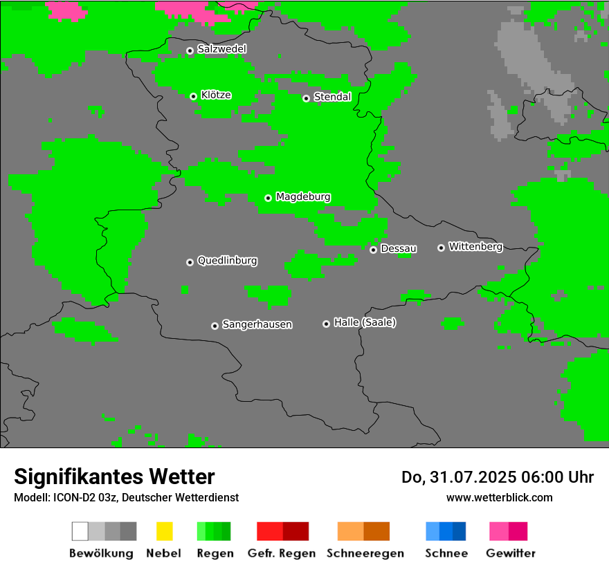 Modellkarten Signifikantes Wetter