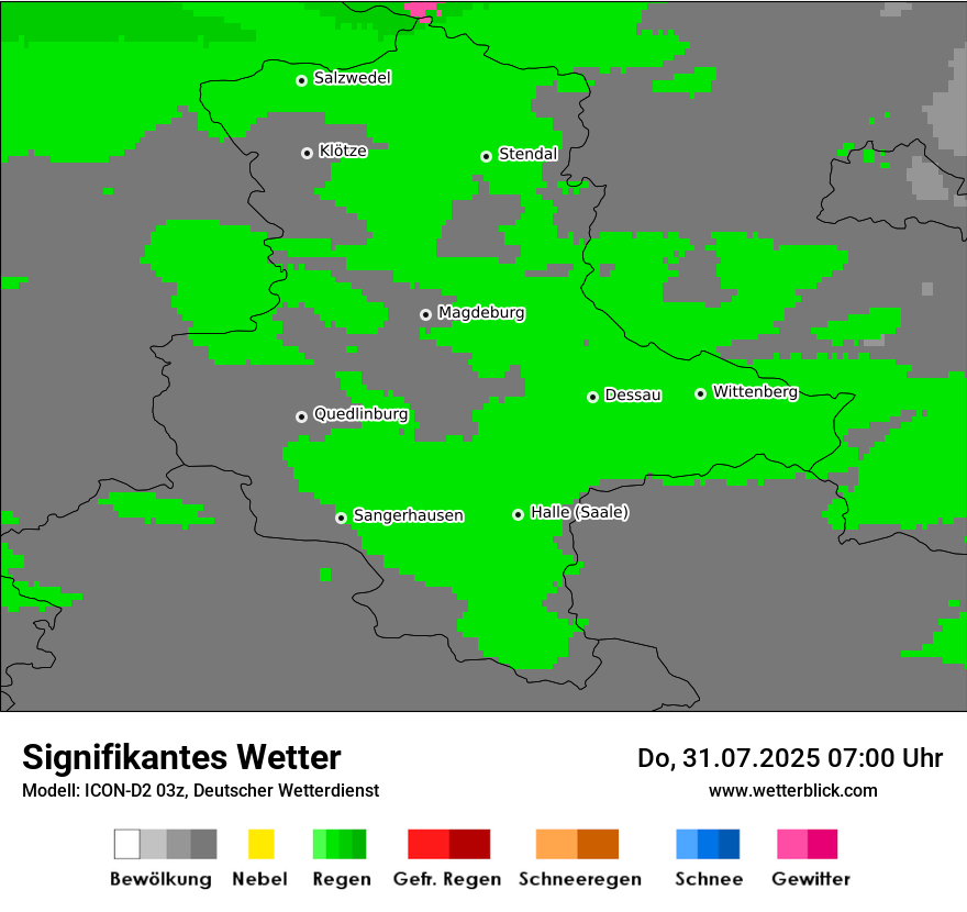 Modellkarten Signifikantes Wetter