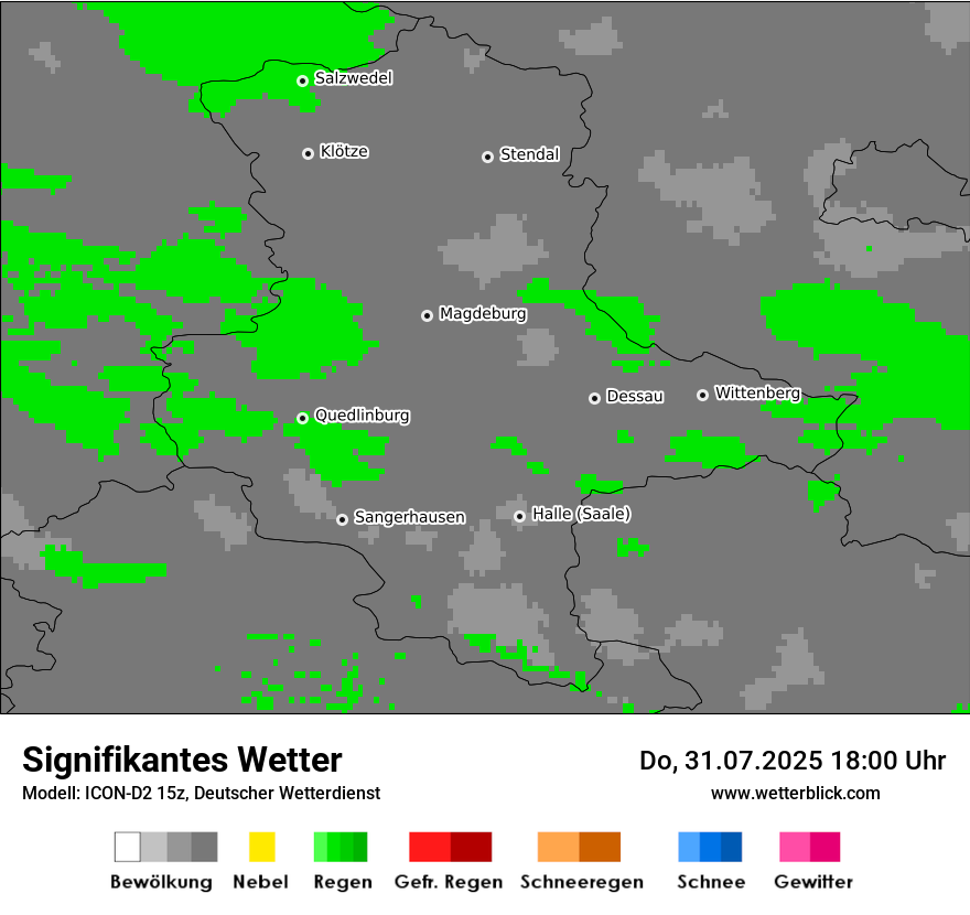 Modellkarten Signifikantes Wetter