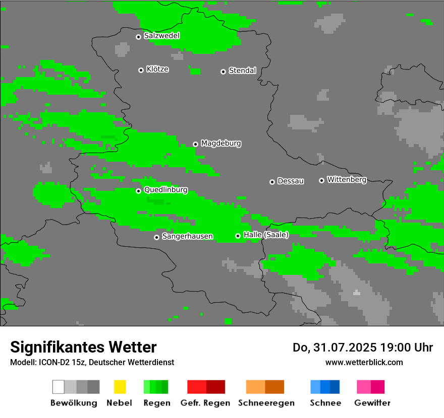 Modellkarten Signifikantes Wetter