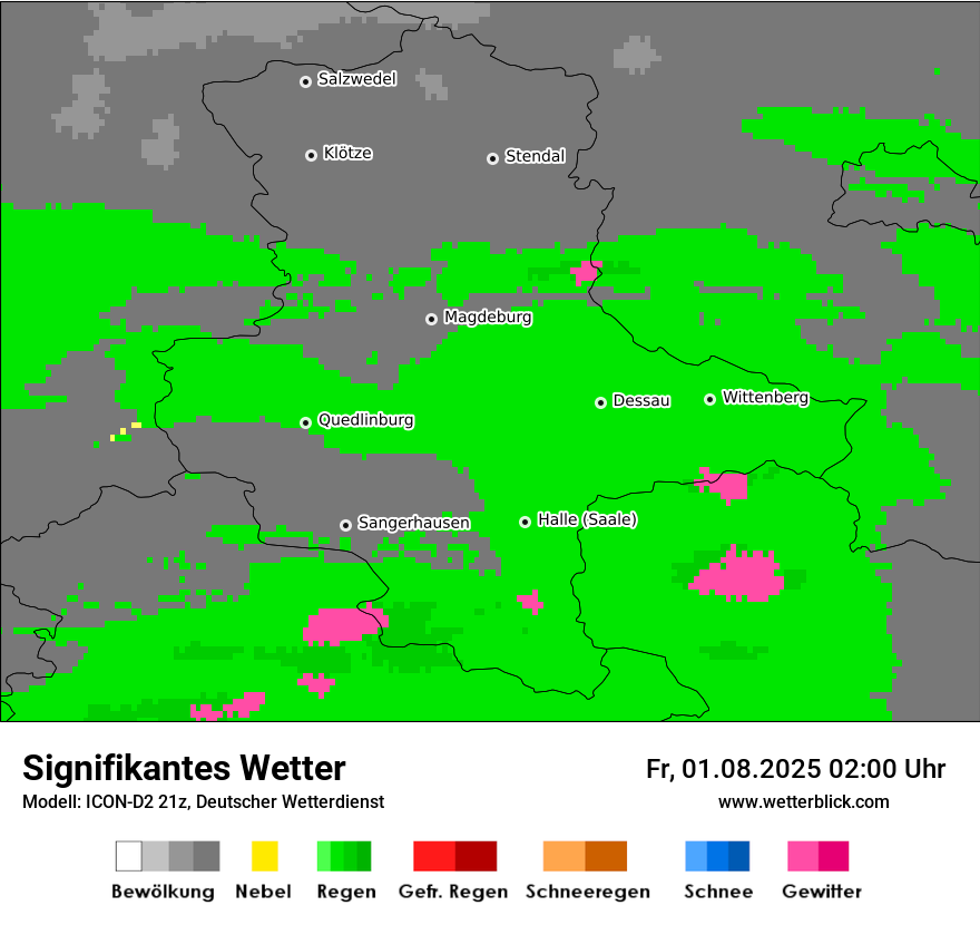 Modellkarten Signifikantes Wetter