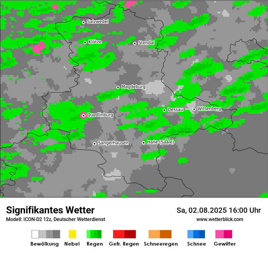 Modellkarten Signifikantes Wetter