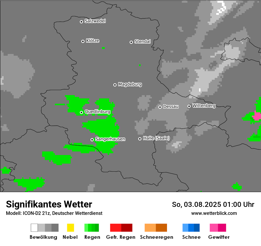 Modellkarten Signifikantes Wetter