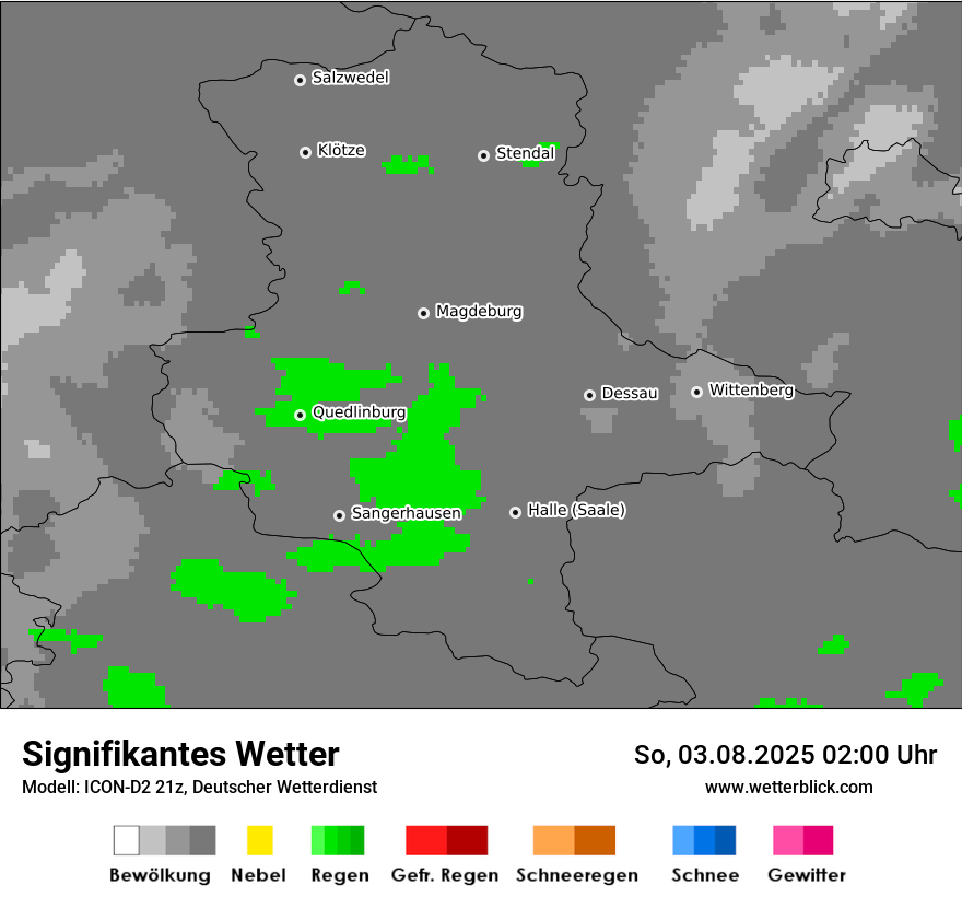 Modellkarten Signifikantes Wetter