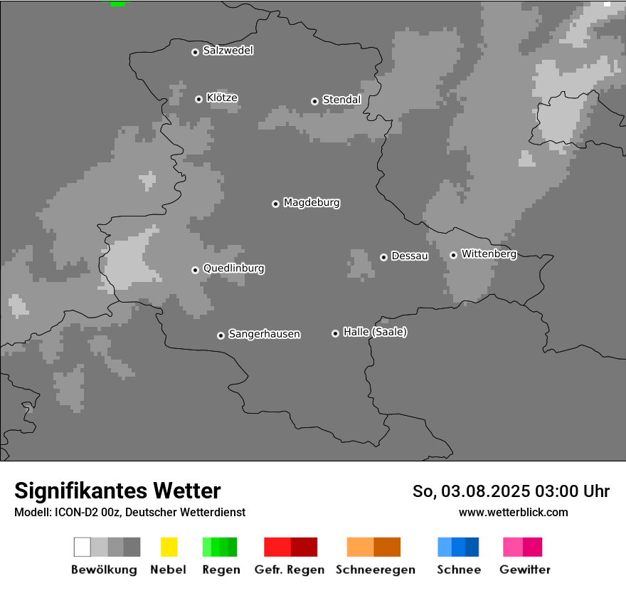 Modellkarten Signifikantes Wetter