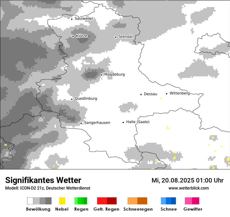 Modellkarten Signifikantes Wetter