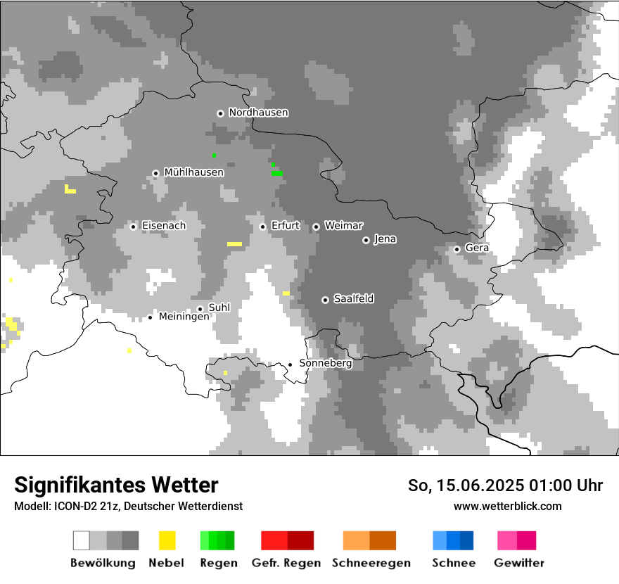 Modellkarten Signifikantes Wetter