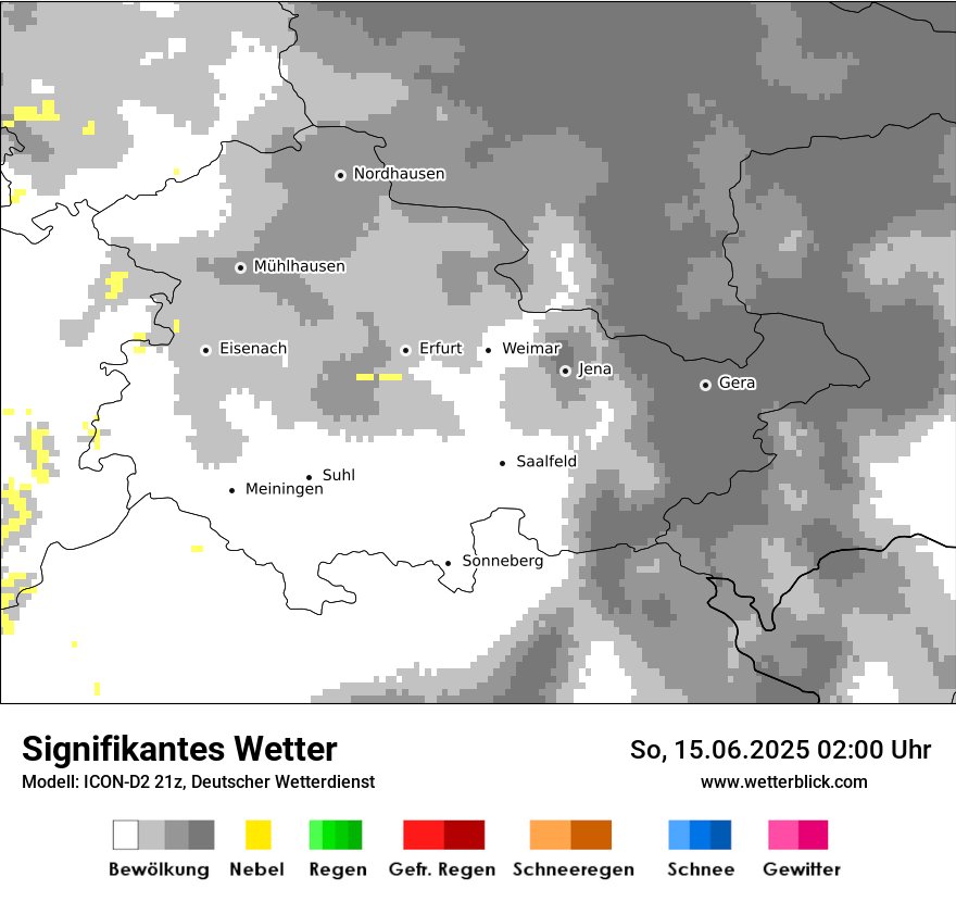 Modellkarten Signifikantes Wetter