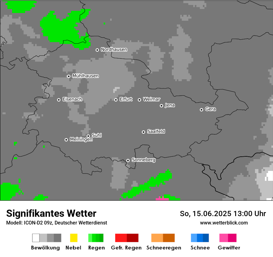 Modellkarten Signifikantes Wetter