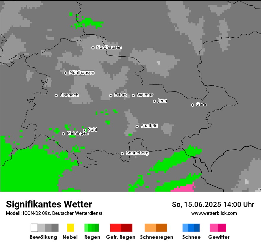 Modellkarten Signifikantes Wetter