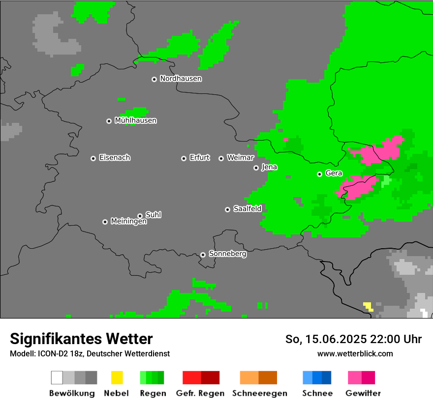 Modellkarten Signifikantes Wetter