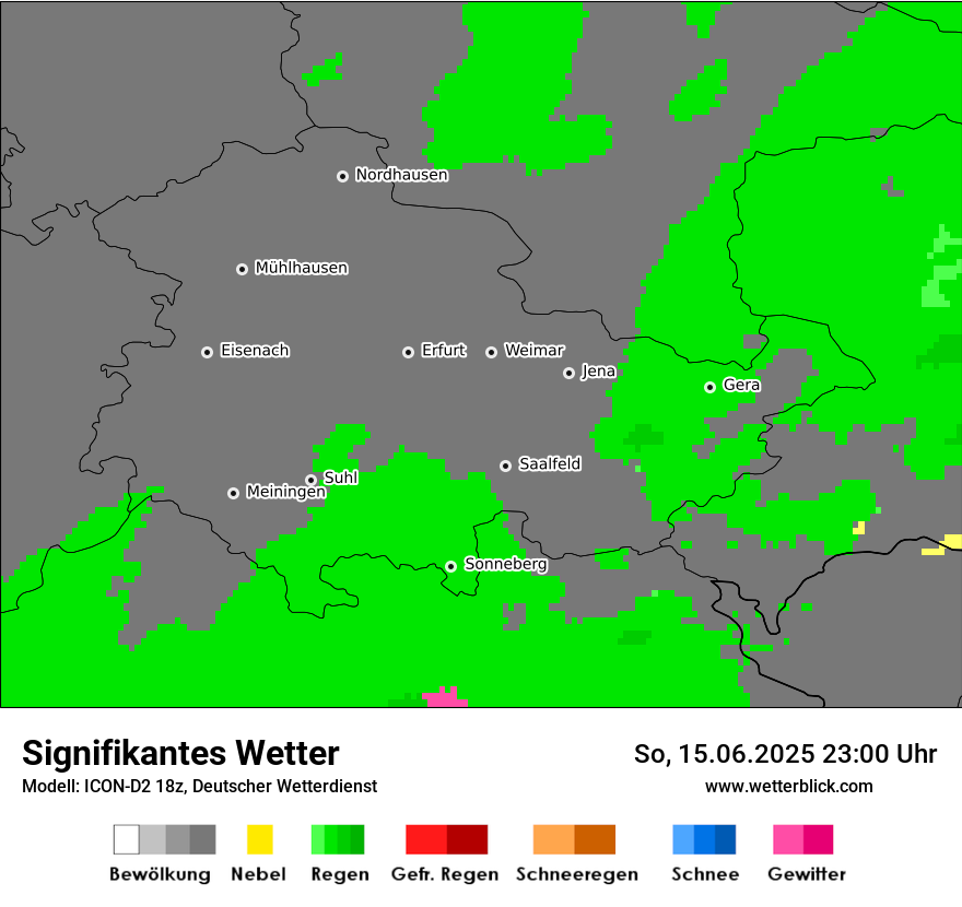 Modellkarten Signifikantes Wetter