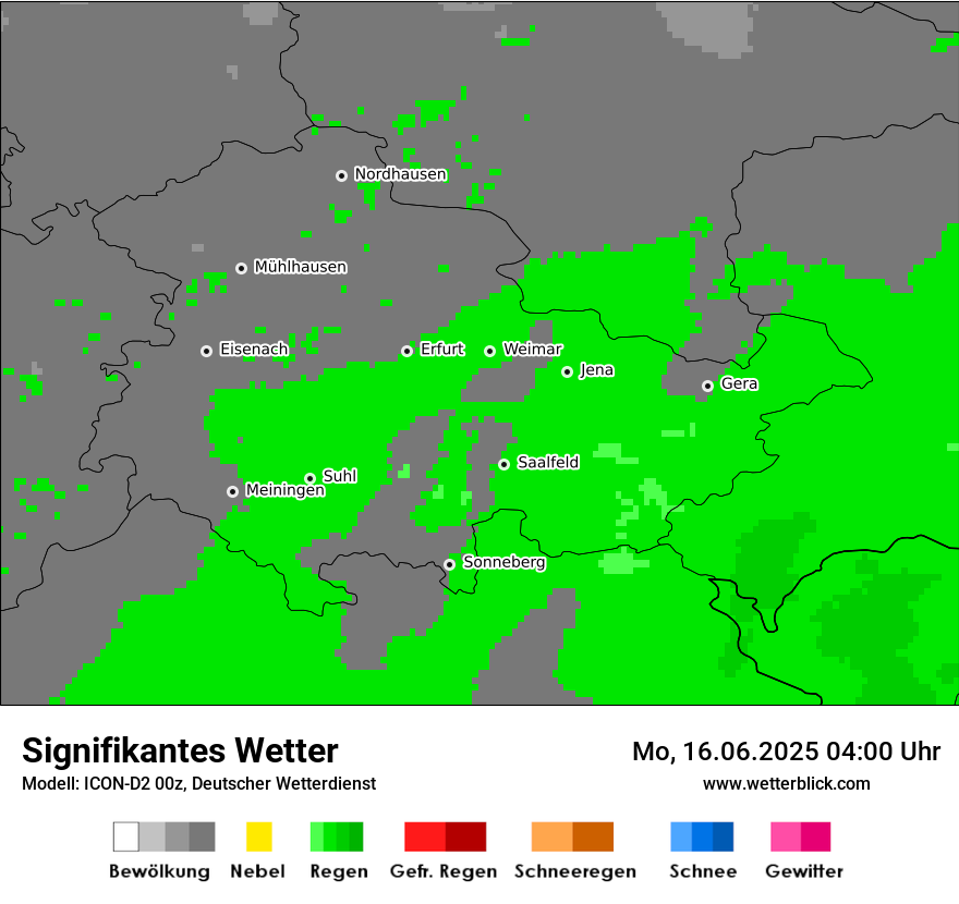 Modellkarten Signifikantes Wetter