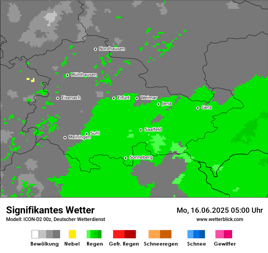 Modellkarten Signifikantes Wetter