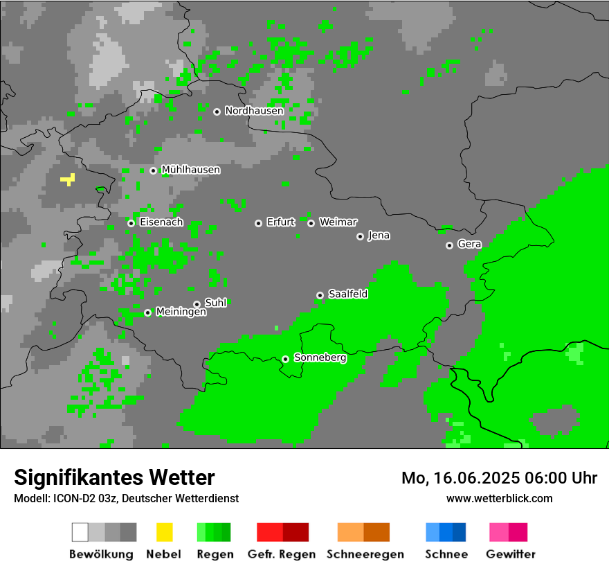 Modellkarten Signifikantes Wetter