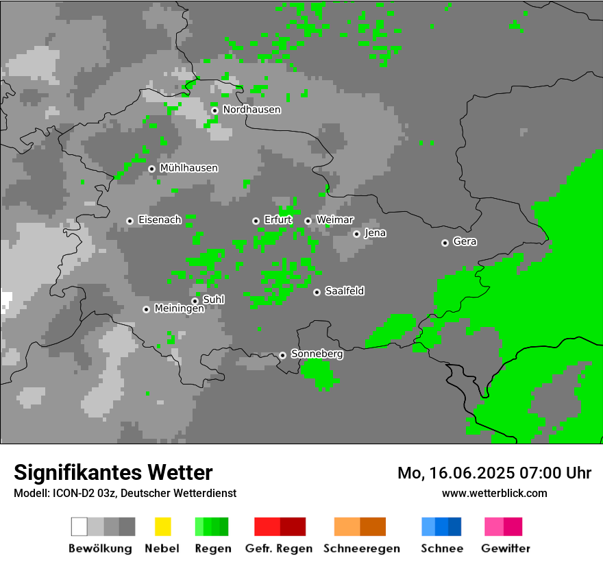Modellkarten Signifikantes Wetter