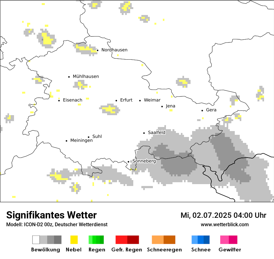 Modellkarten Signifikantes Wetter