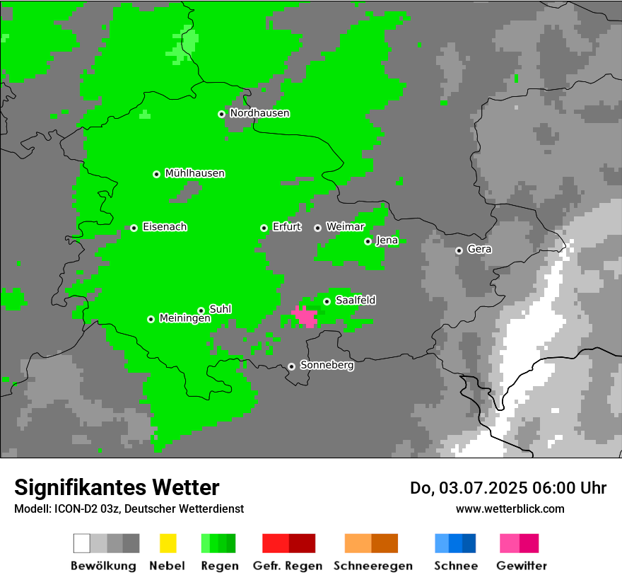 Modellkarten Signifikantes Wetter