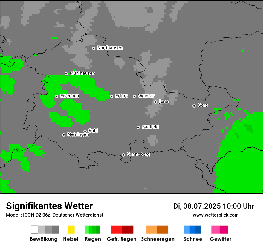 Modellkarten Signifikantes Wetter