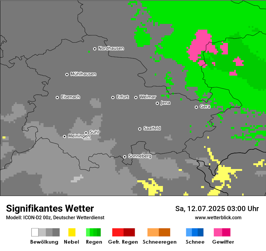 Modellkarten Signifikantes Wetter