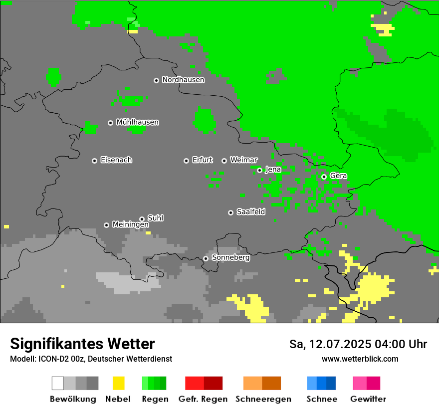 Modellkarten Signifikantes Wetter