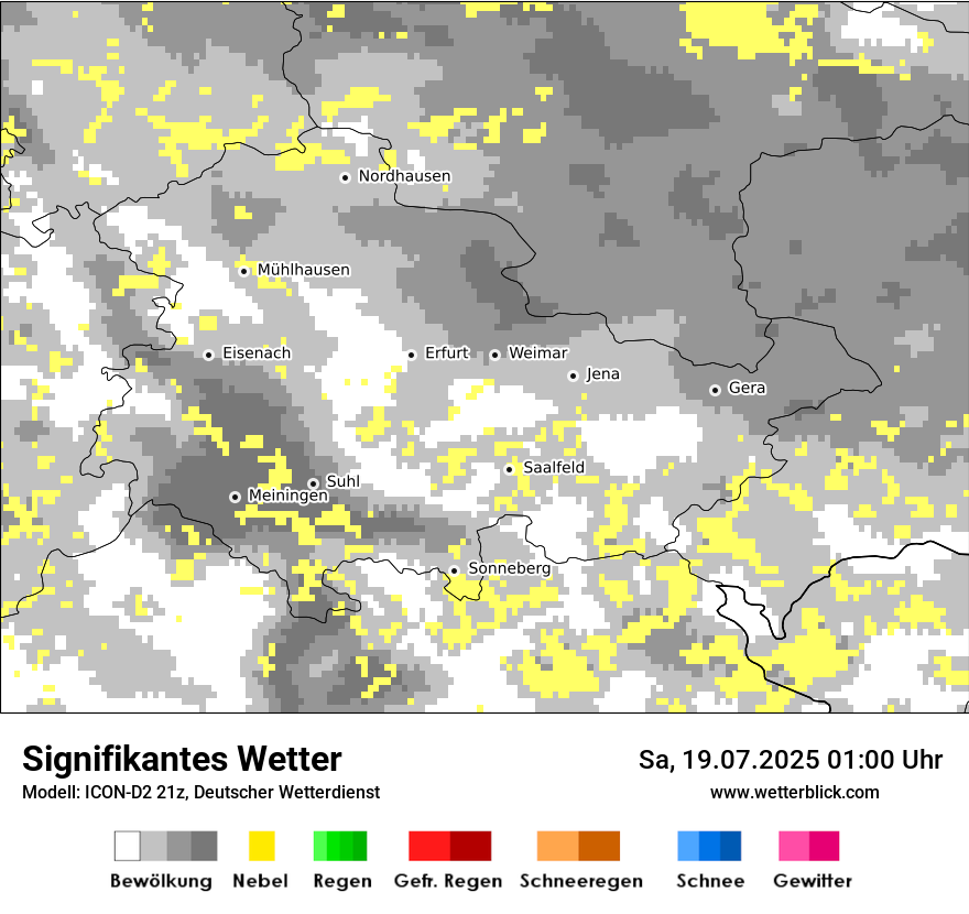 Modellkarten Signifikantes Wetter