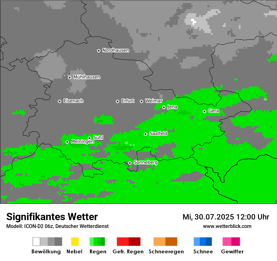 Modellkarten Signifikantes Wetter