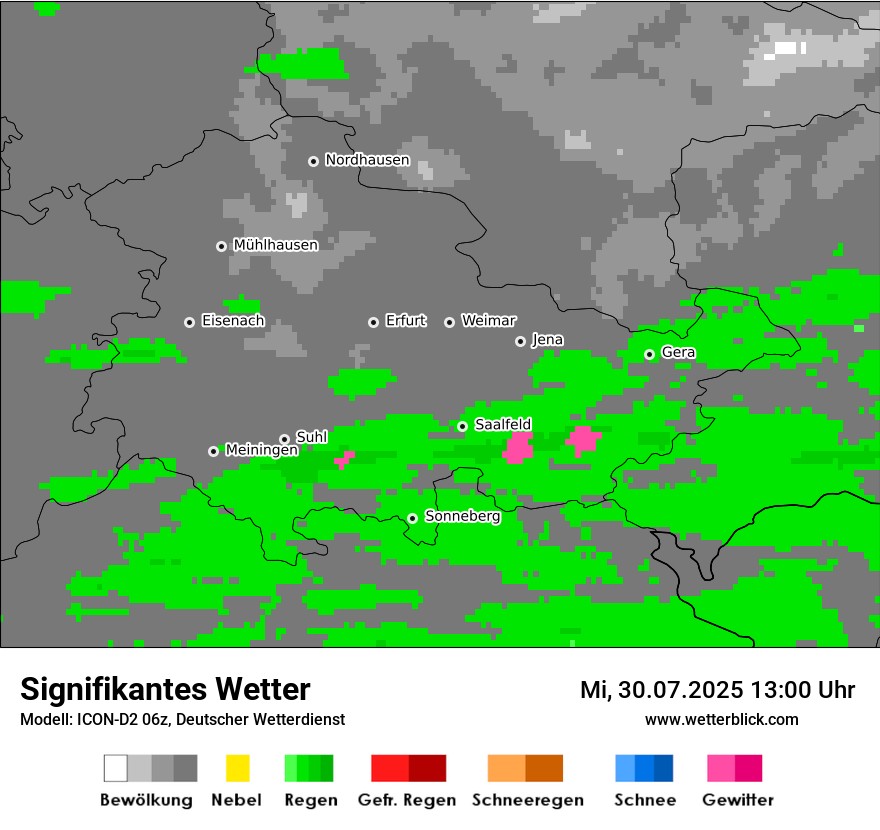 Modellkarten Signifikantes Wetter