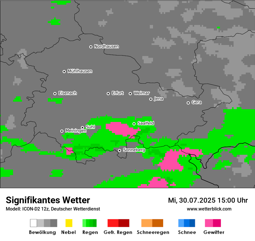 Modellkarten Signifikantes Wetter