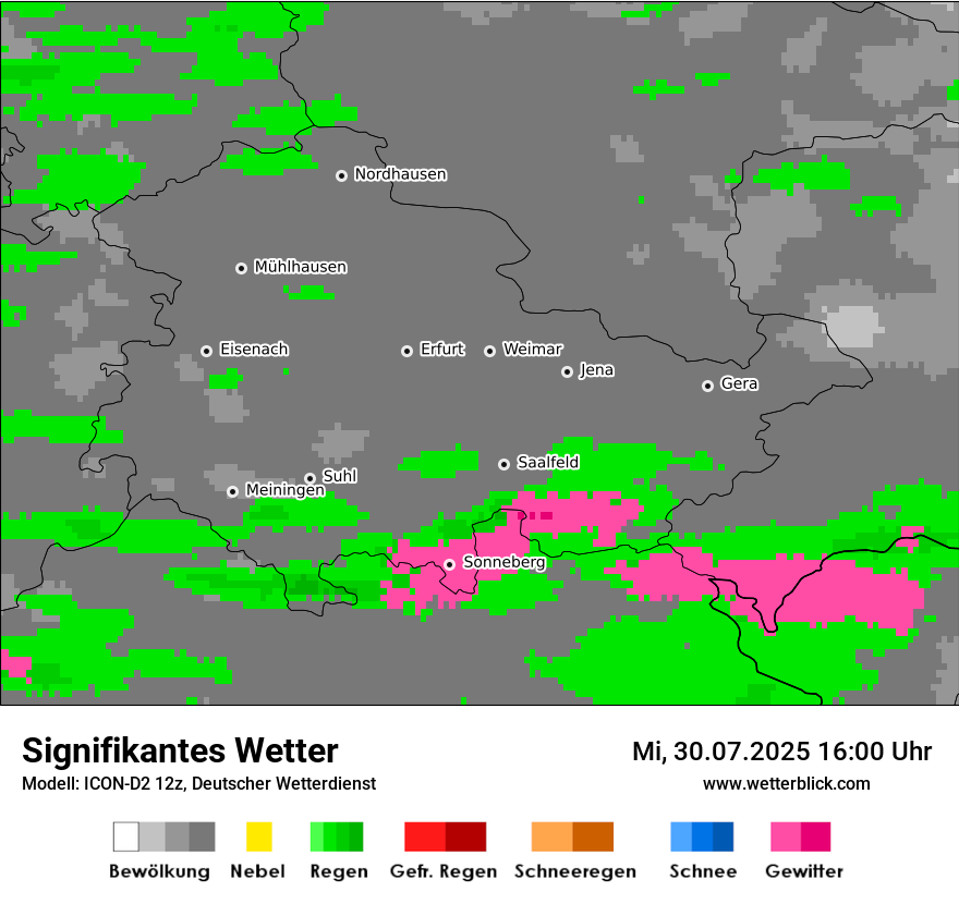 Modellkarten Signifikantes Wetter