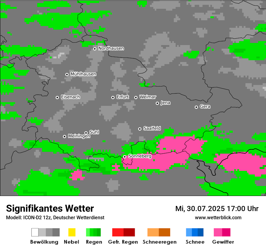 Modellkarten Signifikantes Wetter