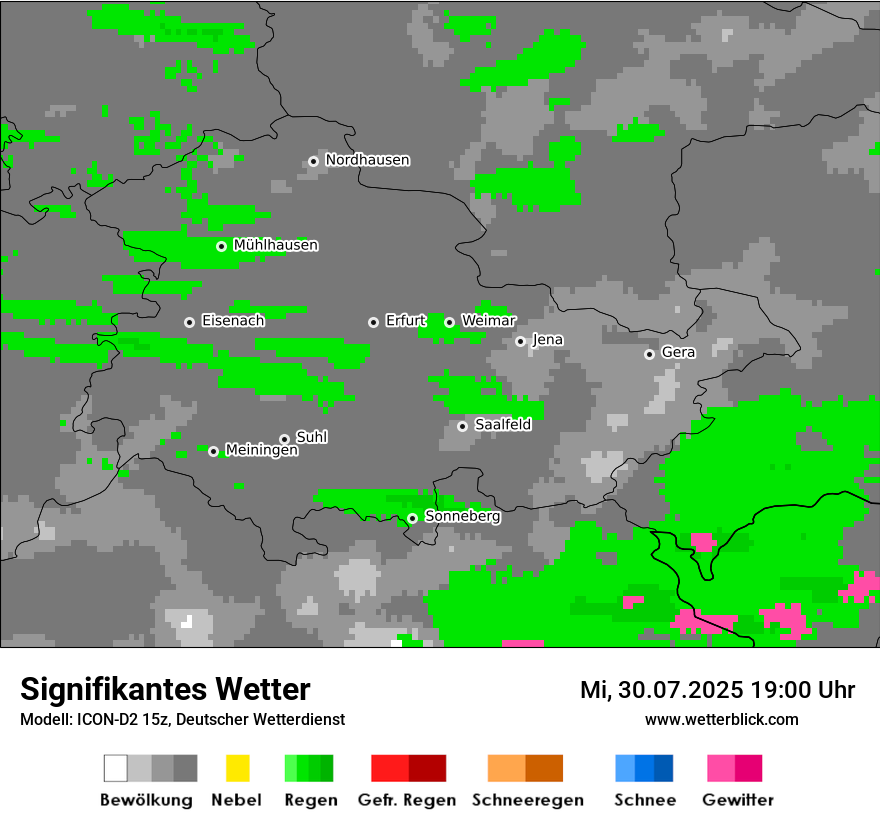 Modellkarten Signifikantes Wetter