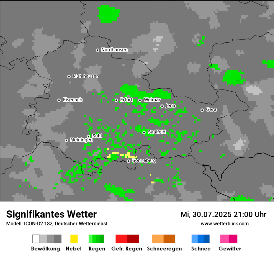 Modellkarten Signifikantes Wetter