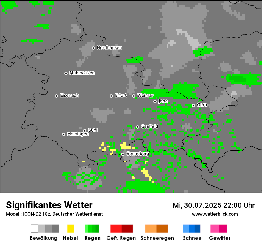 Modellkarten Signifikantes Wetter