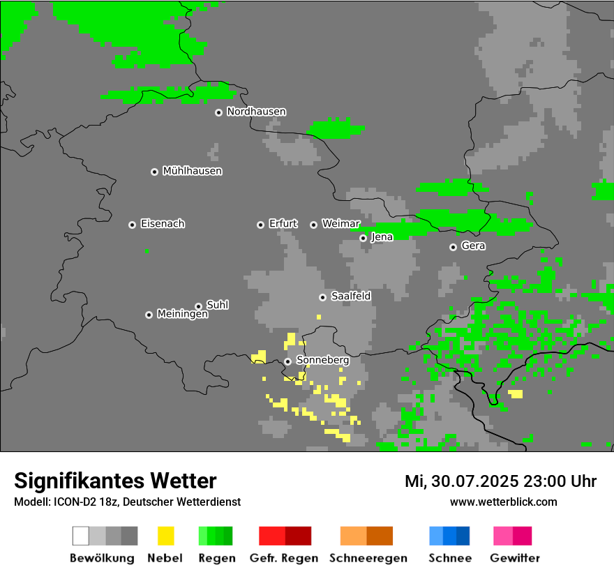 Modellkarten Signifikantes Wetter