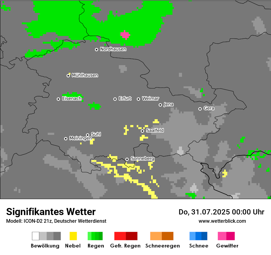 Modellkarten Signifikantes Wetter