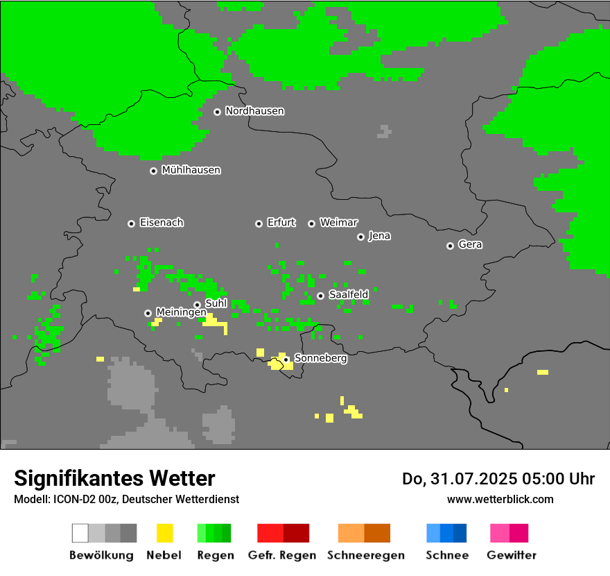 Modellkarten Signifikantes Wetter