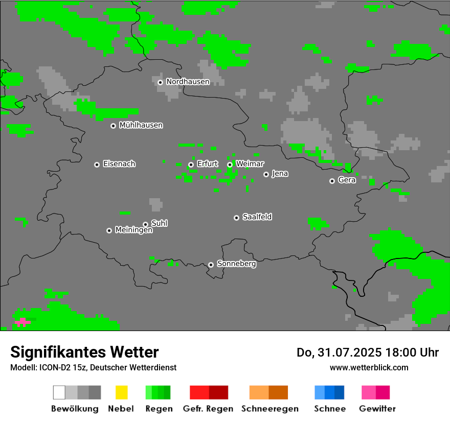 Modellkarten Signifikantes Wetter