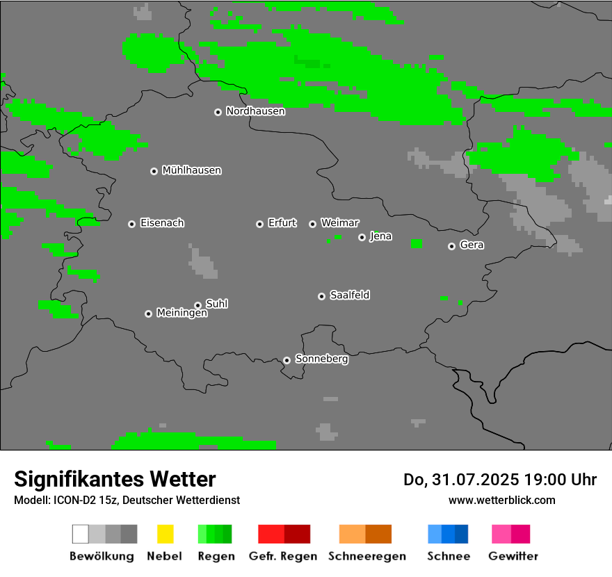 Modellkarten Signifikantes Wetter